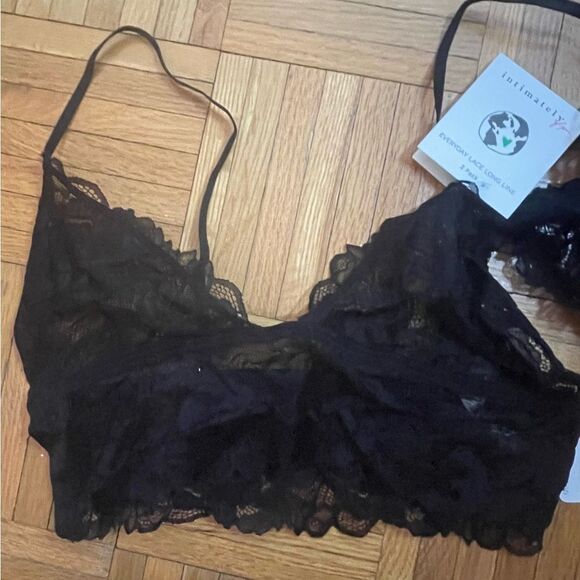 2 Free People Everyday Lace Longline Bralette Bra Size Small NWT -2 PACK - Picture 5 of 9